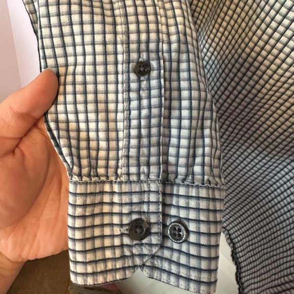 Columbia Men’s Long-Sleeve Button-Down Plaid Shirt Size XXL White/Green-Blue - Picture 5 of 8